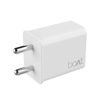 Picture of boAt WCDV 20W Super Fast Type C Charger Compatible with All Android Phones, iPhone 14/14 Plus/ 14 Pro/ 14 Pro Max, iPhone 13/13 Pro/13 Pro Max/13 Mini, 12/12 Mini/ 12 Pro Max, iPhone 11 Series(White) (Wall Charger 20W PD)