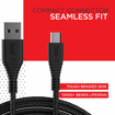 Picture of boAt Micro USB 55 Tangle-free, Sturdy Micro USB Cable with 3A Fast Charging & 480mbps Data Transmission, 10000+ Bends Lifespan & Extended 1.5m Length Black(Micro USB 55 Black 1.5m)