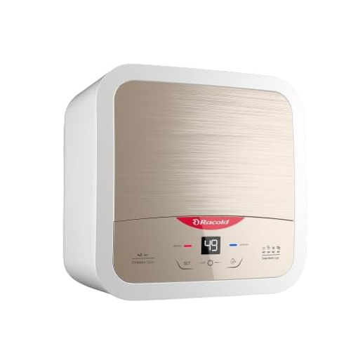 Picture of Racold Omnis DG 10L Vertical 5 Star Storage Water Heater (Geyser) Sandstorm Gold|Digital Display| Touch Control|Auto Diagnosis| Suitable for High Rise Buildings|Free Standard Installation & Pipes (OMNIS DG  (3180836), 10L, 2kW)