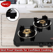 Pigeon by Stovekraft Sleek 4 Burner Ultra Slim Gas Stove with Glass Top, Manual, Black, (14764) की तस्वीर