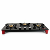 Pigeon Infinity Glass Stove, Cooktop with Glass Top and Stainless Steel body 3 Burner Gas Stove, Manual Ignition, Black, (12631) की तस्वीर