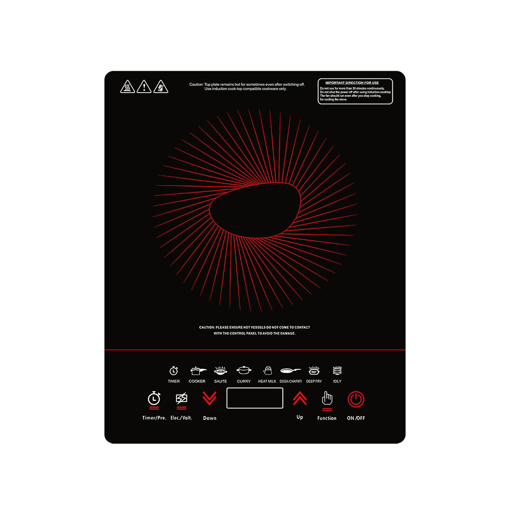 Pigeon By Stovekraft 14429 Acer Plus 1800 Watt Induction Cooktop with Feather Touch Control, Induction Stove comes with 8 Preset Menus and Auto-Shut Off features (Black)(14429) की तस्वीर