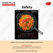 Picture of Pigeon By Stovekraft 14429 Acer Plus 1800 Watt Induction Cooktop with Feather Touch Control, Induction Stove comes with 8 Preset Menus and Auto-Shut Off features (Black)(14429)