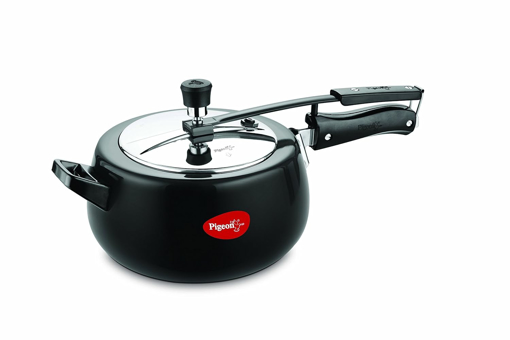 Pigeon Amelia 3 L Inner Lid Induction Bottom Pressure Cooker  (Aluminium), ((14514) Amelia Hard Anodized 2 Litre Inner Lid IB) की तस्वीर