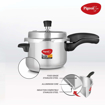 Picture of Pigeon by Stovekraft Inox Stainless Steel Pressure Cooker with Outer Lid, Compatible for Gas Stove and Induction, 3 Litre, Silver, ((14044) Inox Stainless Steel 3 Litre Outer Lid IB)