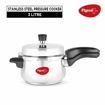 Picture of Pigeon By Stovekraft Stainless Steel Inox Plus Steel Pressure Cooker with Outer Lid Induction and Gas Stove Compatible 3 Litre Capacity for Healthy Cooking (Silver), ((14501) Inox Plus Stainless Steel 3 Litre Outer Lid IB)