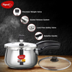 Picture of Pigeon by Stovekraft Inox Pro Stainless Steel 5 Litre Pressure cooker with Glass lid (Induction and Gas stove compatible), ((15011) Inox Pro Stainless Stieel 5L Pressure Cooker)