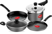 Pigeon by Stovekraft Vibrant Hard Anodised Cooker + Cookware Combo 5 in 1 (2.5L HA Cooker with SS Lid, Tawa Kadai, Fry Pan), ((15046-B) Vibrant-2.5L Hard Anodised Cooker And Cookware Combo) की तस्वीर