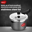 Picture of Pigeon by Stovekraft Vibrant Hard Anodised Cooker + Cookware Combo 5 in 1 (2.5L HA Cooker with SS Lid, Tawa Kadai, Fry Pan), ((15046-B) Vibrant-2.5L Hard Anodised Cooker And Cookware Combo)