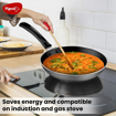 Pigeon by Stovekraft Vibrant Hard Anodised Cooker + Cookware Combo 5 in 1 (2.5L HA Cooker with SS Lid, Tawa Kadai, Fry Pan), ((15046-B) Vibrant-2.5L Hard Anodised Cooker And Cookware Combo) की तस्वीर