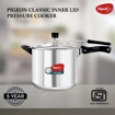 Picture of Pigeon by Stovekraft 12 Litre Classic Aluminium Inner Lid Non-Induction base Pressure Cooker (Silver) BIS Certified, (15035)