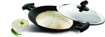 Picture of Pigeon by Stovekraft Special Aluminium Non-Stick Appachetty with Lid, 200mm, Black, Appachetty Special (236)