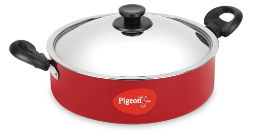 Pigeon by Stovekraft Aluminium Non-Stick Biriyani Pot with Lid, 4 litres (Red), Biryani Pot - 4Litre  (273) की तस्वीर