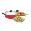 Pigeon by Stovekraft Aluminium Non-Stick Biriyani Pot with Lid, 4 litres (Red), Biryani Pot - 4Litre  (273) की तस्वीर