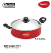 Picture of Pigeon by Stovekraft Aluminium Non-Stick Biriyani Pot with Lid, 4 litres (Red), Biryani Pot - 4Litre  (273)