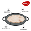 Picture of Pigeon Long Lasting Cast Iron Flat Tawa, Naturally Non-Stick, Even Heat Distribution and Retains Heat for Long That Compatible with All Heating Source - Black, (14723)