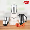 Picture of Pigeon by Stovekraft Splendour JX 750 Watt Juicer Mixer Grinder with 4 Stainless Steel Jars for Juice, dry grinding, wet grinding and making chutney, White, Centimeter (12615)