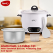 Picture of Pigeon by Stovekraft Joy Rice Cooker with Single pot, 1 litres. (White) | Toughened Glass Lid | 400 Watts | Aluminium Cooking Pot | Measuring Cup| Spatula | Energy Efficient Cooking (387)