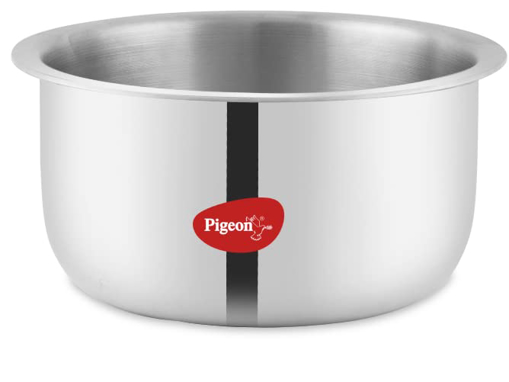 Pigeon Elite Stainless Steel Triply Tope 20 cm, Gas Stove and Induction Compatible for Fast Cooking and Longer Heat Retention, Along with Even Heat Distribution- Silver (15352) की तस्वीर