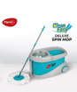 Picture of Pigeon Clean Easy Deluxe Spin Mop with Big Wheels and Stainless Steel Wringer (Aqua green, 2 refills) (14211)