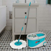 Picture of Pigeon Clean Easy Deluxe Spin Mop with Big Wheels and Stainless Steel Wringer (Aqua green, 2 refills) (14211)