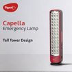 Pigeon Capella LED Rechargeable Emergency Lamp with 2 x 1600 mAH Battery and 8 Hours Backup (Red) (14436) की तस्वीर