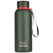 Pigeon by Stovekraft Croma Olive Stainless Steel Double Walled Leak Proof Thermos Water Bottle with Copper Coating Inside for Better Hot and Cold Retention 600 ml (Green) (1 Year Warranty) (15525) की तस्वीर