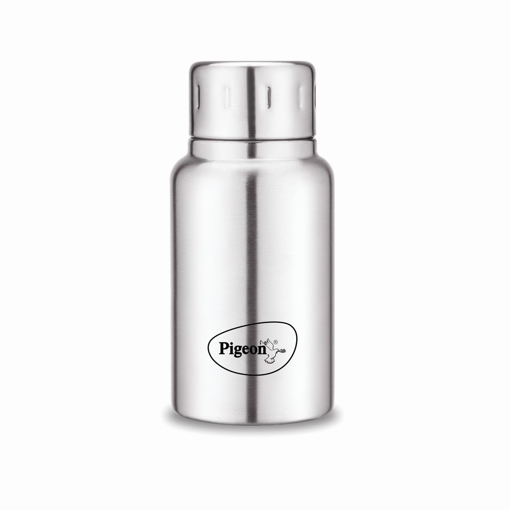 Pigeon Trivia 160ml double walled insulated, Hot & Cold Thermo Flask Handy Bottle, Silver Colour | Leak Proof | Fits into Small Bag|Easy to Carry | Office Bottle|Light Travel Bottle|Handy Gym Bottle (15645) की तस्वीर