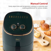 Picture of Pigeon Healthifry Manual Air Fryer, 360° High Speed Air Circulation Technology 1200 W with Non-Stick 4.2 L Basket - Green (15971)