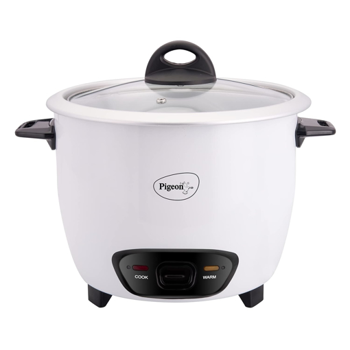 Picture of Pigeon by Stovekraft Joy 1.8 Liter Electric Rice Cooker 700 Watt, White (337)