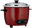 Picture of Pigeon by Stovekraft Ruby Rice Cooker with Single pot, 1.8 litres.(Red) | Toughened Glass Lid | 700 Watts | 2 Aluminium Cooking Pot | Measuring Cup| Spatula | Energy Efficient Cooking (14930)