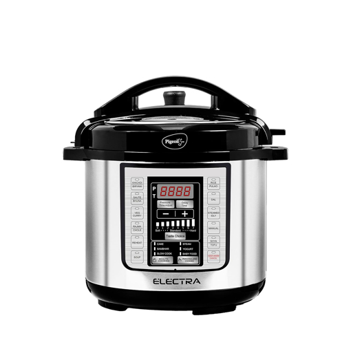 Picture of Pigeon By Stovekraft Electra Smart 3 Litre Electric Pressure Cooker with Digital Display | 18 Indian Preset Menu | Automatic Rice Cooker | Delay Timer & More (Stainless Steel) (16077)