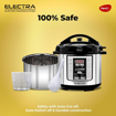 Pigeon By Stovekraft Electra Smart 3 Litre Electric Pressure Cooker with Digital Display | 18 Indian Preset Menu | Automatic Rice Cooker | Delay Timer & More (Stainless Steel) (16077) की तस्वीर