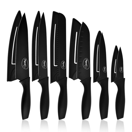 Pigeon by Stovekraft Edge Carbon Knife Set 6 Pcs (Black) (16029) की तस्वीर