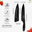 Picture of Pigeon by Stovekraft Edge Carbon Knife Set 6 Pcs (Black) (16029)