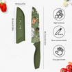 Picture of Pigeon by Stovekraft Edge Flora Stainless Steel Knife 6 Inch (Green) (16028)