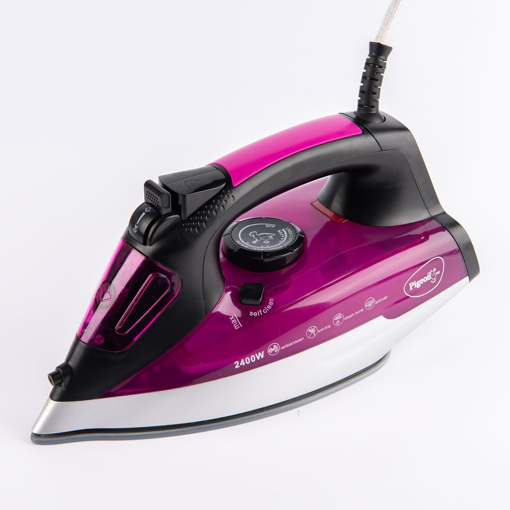 Picture of Pigeon by Stovekraft Satin Steam Iron For Clothes | 2400 Watt Instant Heat with Spray (PURPLE) | Ceramic Base Plate with GlideTech | Anti Drip | HyperBurst & Vertical Steam| Self-Clean| 1.7M Long Cord (15981)