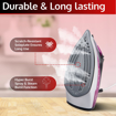 Picture of Pigeon by Stovekraft Satin Steam Iron For Clothes | 2400 Watt Instant Heat with Spray (PURPLE) | Ceramic Base Plate with GlideTech | Anti Drip | HyperBurst & Vertical Steam| Self-Clean| 1.7M Long Cord (15981)