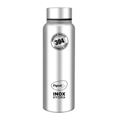 Picture of Pigeon by Stovekraft Inox Hydra Plus Stainless Steel Drinking Water Bottle 700 ml - Silver (1 year Warranty) (15323)