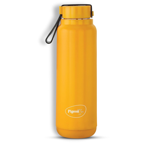 Pigeon by Stovekraft Radiant Insulated Wide Mouth Bottle 500 ml Leak Proof (Yellow) (15609) की तस्वीर