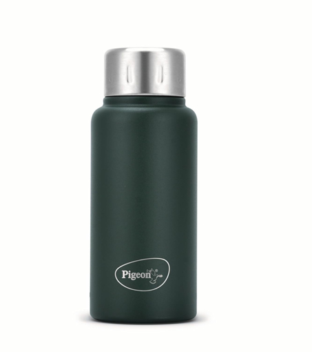 Pigeon Trivia Plus 300ml Therminox double walled insulated bottle, Hot & Cold Thermo Flask, Green Colour | Leak Proof | Easy to Carry | Office Bottle | Travel Bottle | Gym Bottle (15655) की तस्वीर