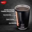 Picture of Pigeon Thermocup 400 ml: Stainless Steel Vacuum Insulated Coffee Cup/Tumbler for Hot and Cold Drinks, BPA-Free, Leak-Proof, Coffee Mug with Double Lid – Ideal for Car, Home, Office, Travelling|Black (16047)