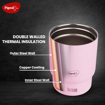 Picture of Pigeon Thermocup 350 ml: Stainless Steel Vacuum Insulated Coffee Cup/Tumbler for Hot and Cold Drinks, BPA-Free, Leak-Proof, Coffee Mug with Double Lid – Ideal for Car, Home, Office, Travelling|Pink (16048)