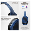 boAt Rockerz 460 Wireless Over Ear Headphones w/Up to 30hrs Playtime, 40mm Drivers, BEAST™ Mode, ENx™, Dual Pairing, BT v5.2, Instant Voice Assistant, Adaptive Fit(Bold Blue) (Rockerz 460) की तस्वीर