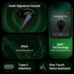 boAt Immortal 141 TWS Gaming Earbuds with ENxᵀᴹ Tech, Up to 40 Hours Playtime, BEASTᵀᴹ Mode, IPX4 Resistance, IWPᵀᴹ Tech, RBG Lights, & USB Type-C Port(Black Sabre) (Immortal 141) की तस्वीर