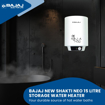 Picture of Bajaj New Shakti Neo 15L Vertical Storage Water Heater| Star Rated Water Geyser| Water Heating with Titanium Armour & Swirl Flow Technology|Glasslined Tank|Wall Mounting| 1-Yr Warranty by Bajaj| White