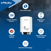 Bajaj New Shakti Neo 15L Vertical Storage Water Heater| Star Rated Water Geyser| Water Heating with Titanium Armour & Swirl Flow Technology|Glasslined Tank|Wall Mounting| 1-Yr Warranty by Bajaj| White की तस्वीर