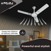 Picture of Bajaj Artisan 12S2 1200mm Ceiling Fans for Home |BEE-2 StarRated Energy Efficient|SUPER 5TUFF TECHNOLOGY™|SumoTuff Blades| High AirDelivery & HighSpeed|5-Yr Warranty SparkleWhite Ceiling Fan (Artisan 12S2 1200mm Sparkle White CF)