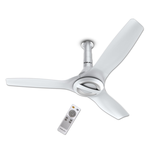 Bajaj Arioso Luxe 1200mm (48") BLDC Ceiling Fans for Home| BEE 5 stars Rated Energy Efficient Ceiling Fan| Aerodynamically Designed Blades| Adjustable Canopy| RF Remote| 2-Yr Warranty| White & Silver की तस्वीर