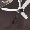 Bajaj Eurostos 1200 Mm 5 Star Rated BLDC Ceiling Fans For Home | BEE Stars Rated Energy Efficient Ceiling Fan | ‎Remote Controlled | Soothing Colour Indication |2 Years Warranty | White की तस्वीर